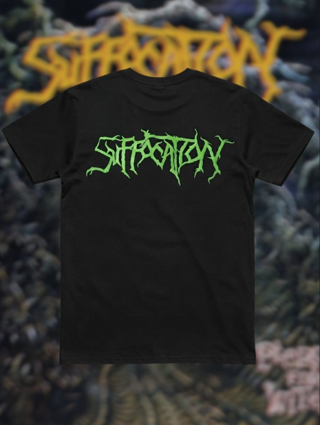 Polera Suffocation Pierced from Within - detalle estampado