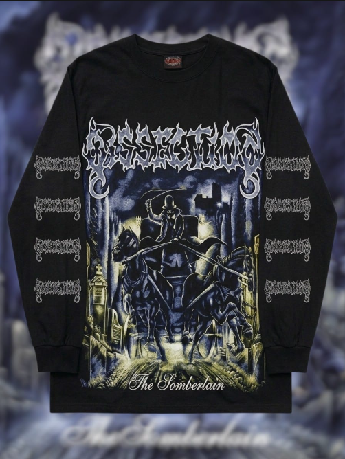 Polera manga larga Dissection The Somberlain, estampado black metal - Poleras Metal Chile