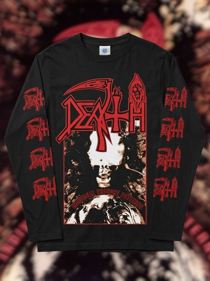 Polera manga larga Death Individual Thought Patterns, estampado technical death metal - Poleras Metal Chile