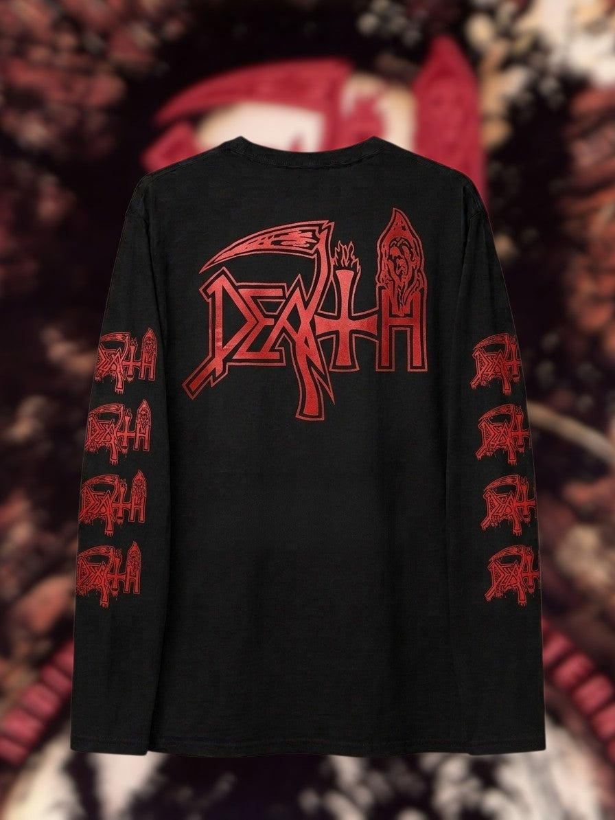 Polera manga larga Death Individual Thought Patterns - detalle estampado